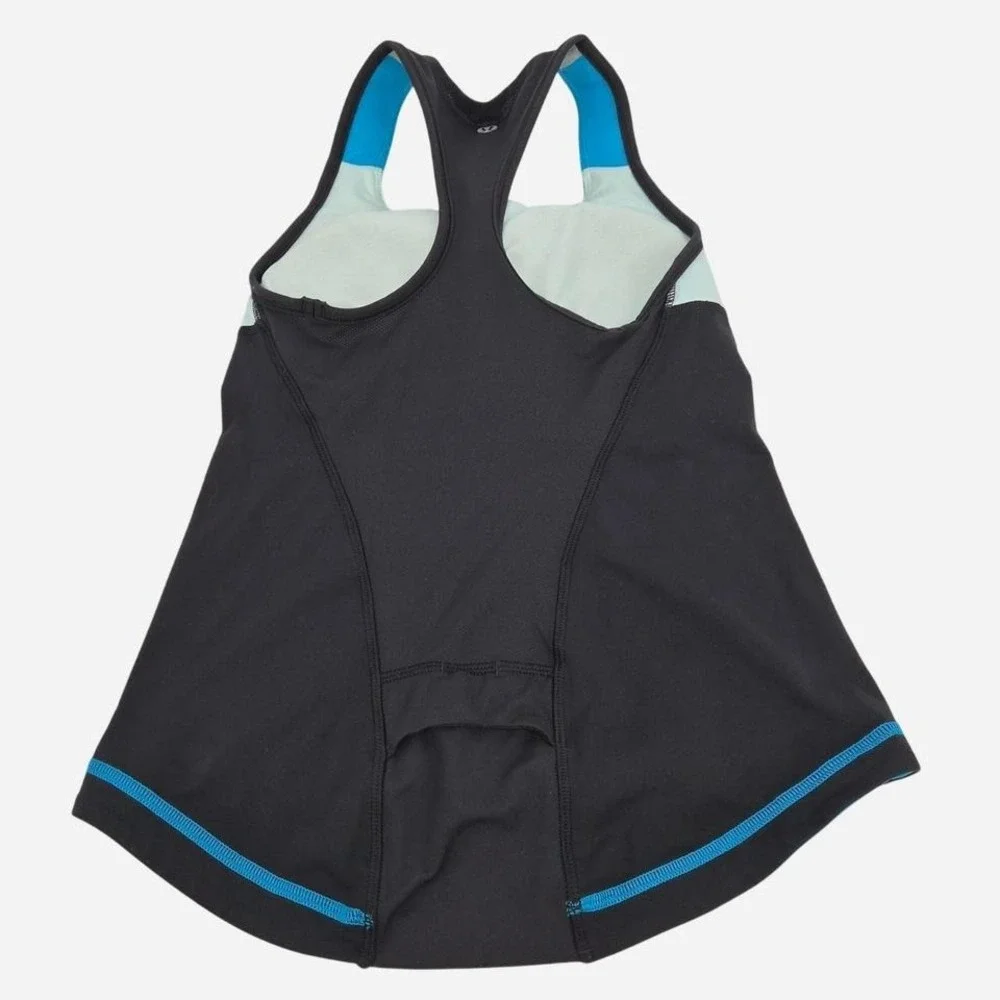 Lululemon Blue & black‎ sleeveless halter workout tank top